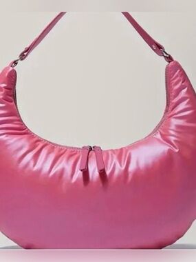 Pink Crescent Shoulder Bag - Stylish Women's Handbag